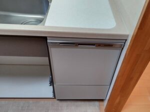神奈川のキッチン取付け隊　トップオープン食洗機の工事　施工後